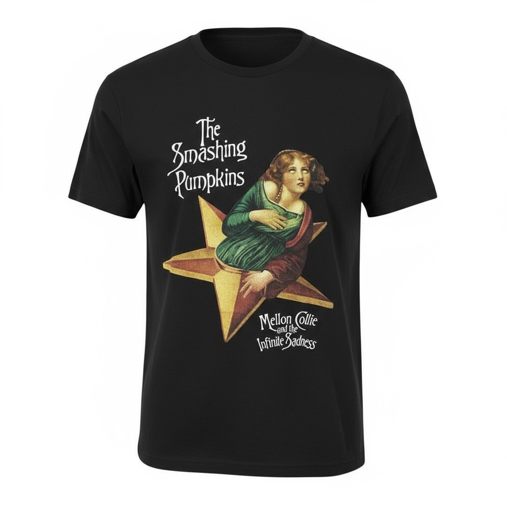⭐ SMASHING PUMPKINS Mellon Collie Tee 👁🗨 Size S Alt Rock Grunge Graphic Shirt